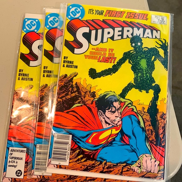 DC Comics Other - Vintage Superman 1987 #1 three copies